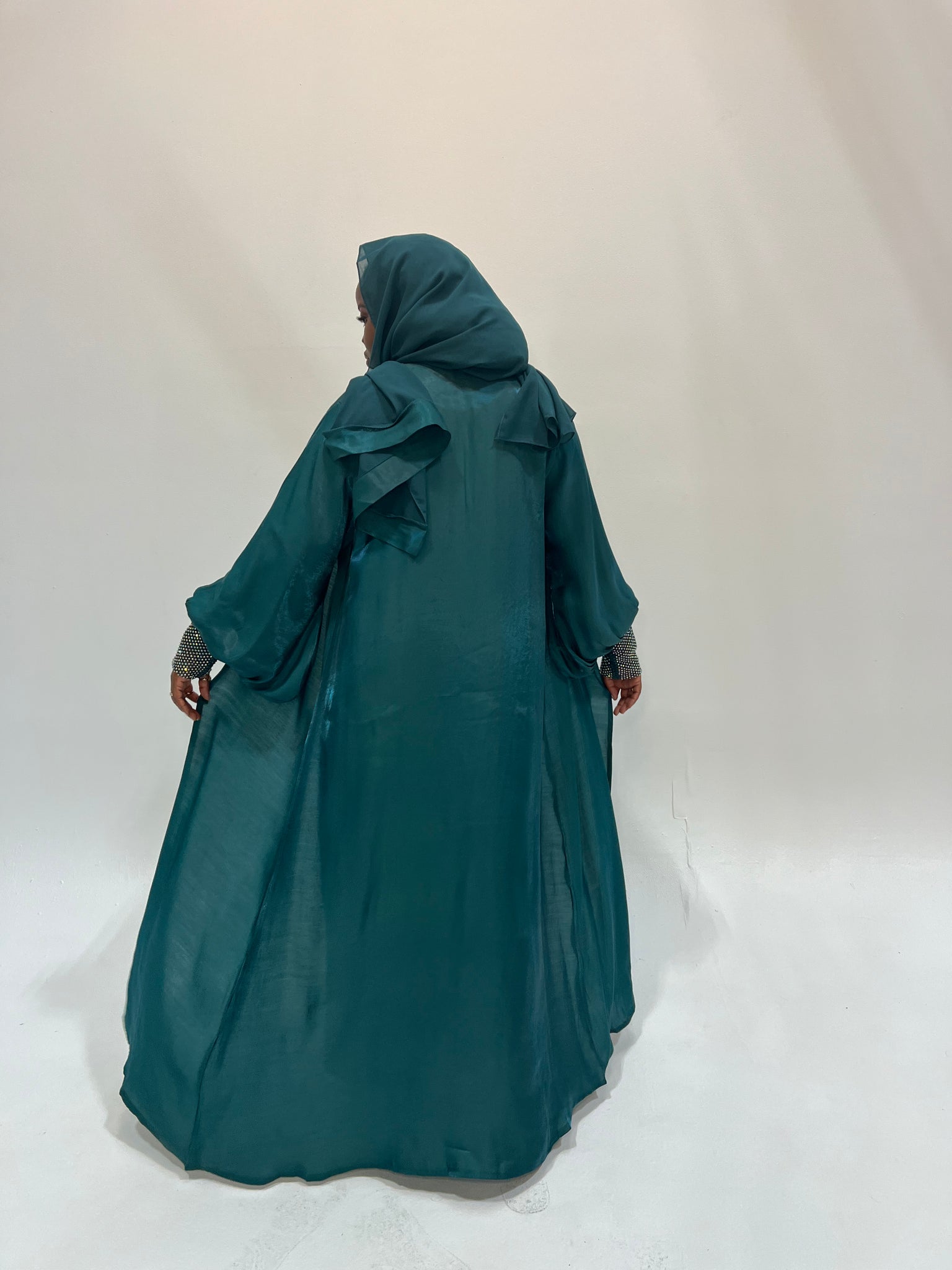 Naomi Three Pieces Abaya Sets in Green