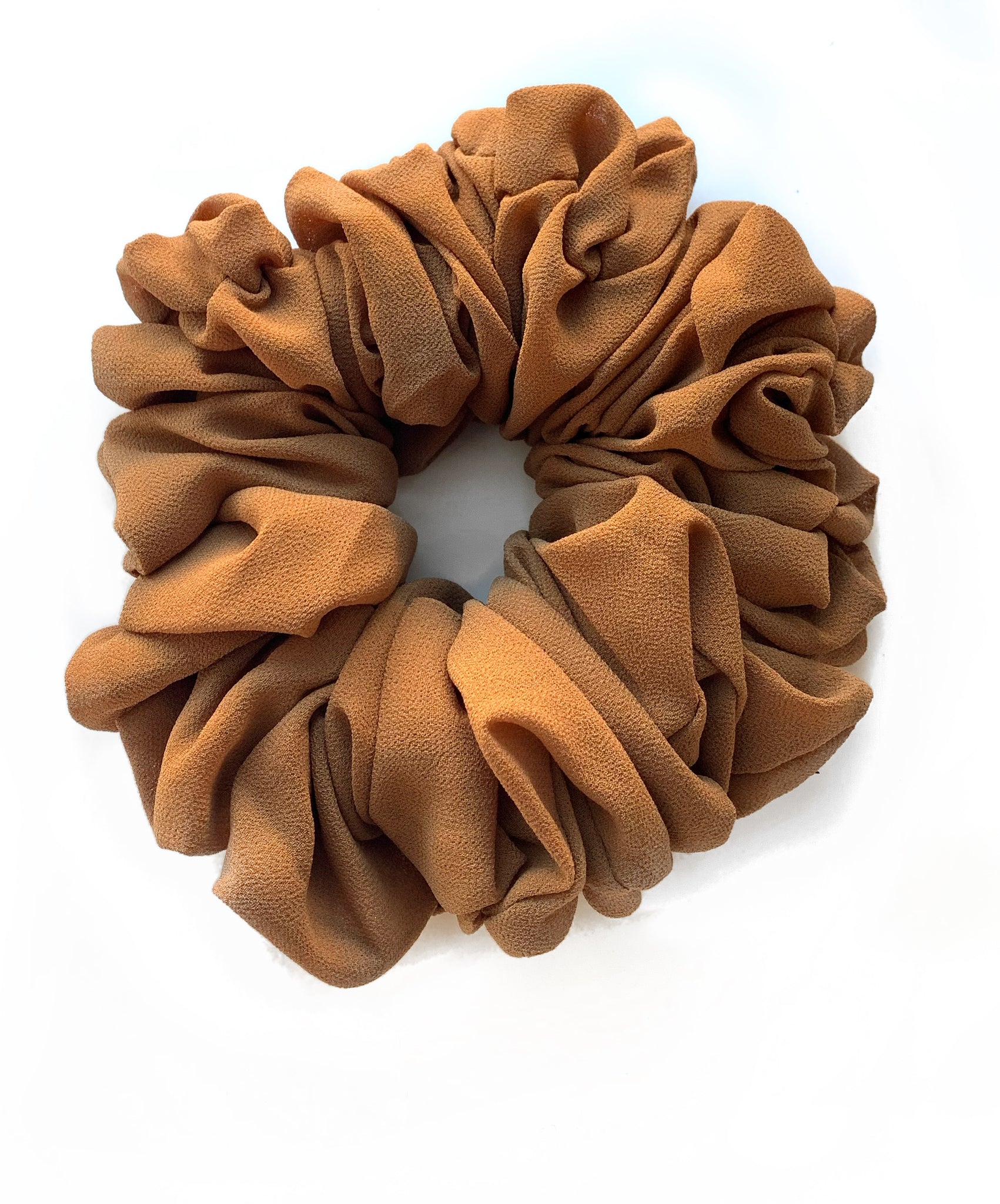 Premium Chiffon Scrunchies- Tan Large