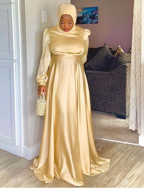 Maysa Satin Dress in Butter Gold ( Limited Edition)