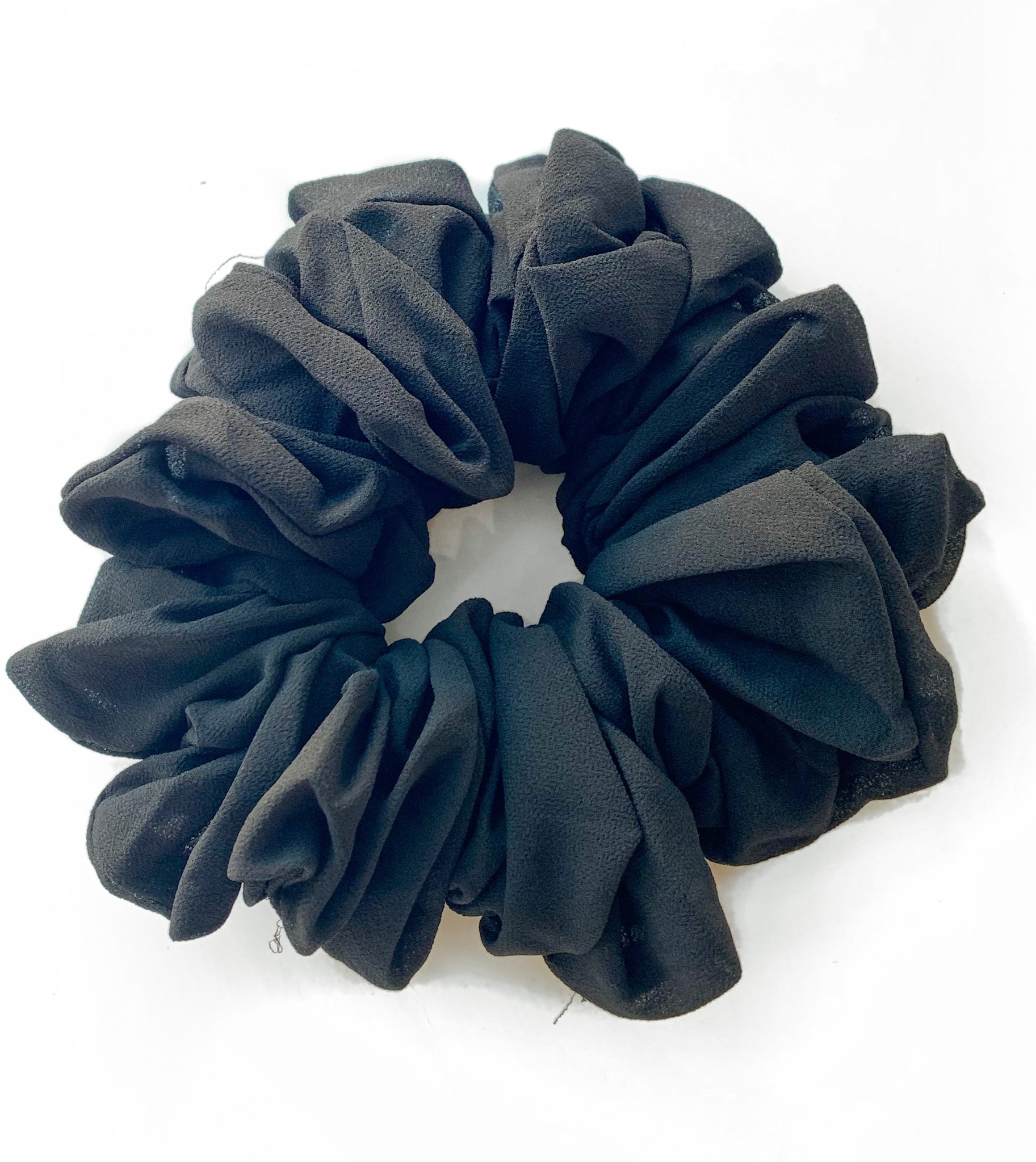 Premium Chiffon Scrunchies- Black Large