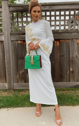 Tahar White Pearl Dress