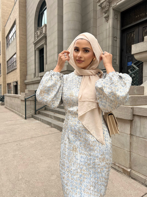 Dress 2025 satin hijab