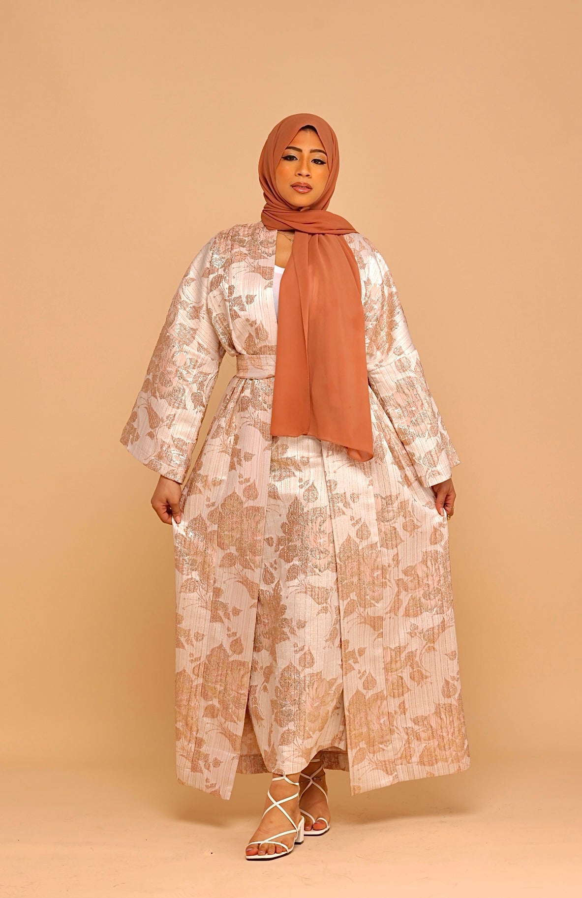 Nyla Floral Cardigan Brocade Jacquard